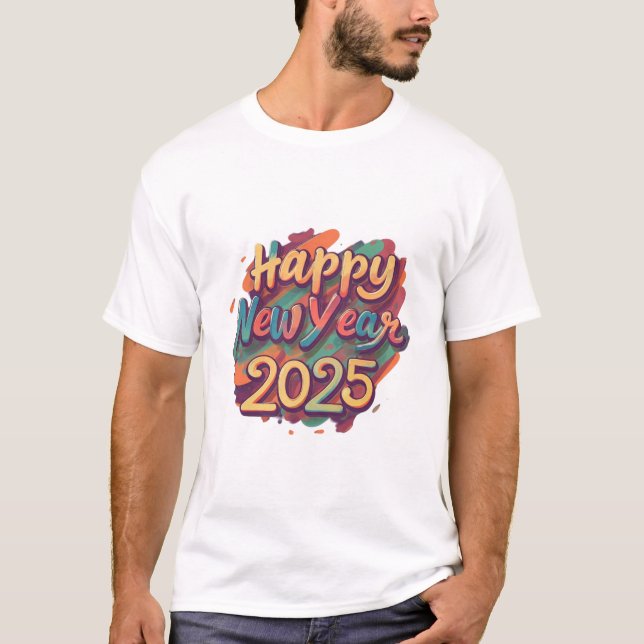 Camiseta Feliz Año Nuevo 2025 (Anverso)