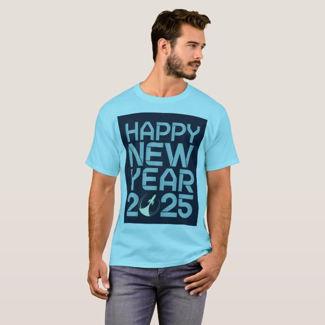 Camiseta Feliz Año Nuevo 2025 (Anverso completo)
