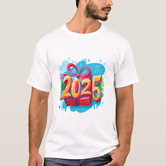 Camiseta Feliz Año Nuevo 2025 (Anverso)