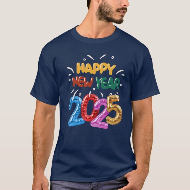 Camiseta Feliz año nuevo 2025 (Anverso)
