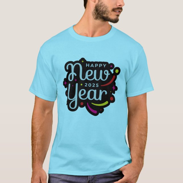 Camiseta Feliz Año Nuevo 2025 (Anverso)