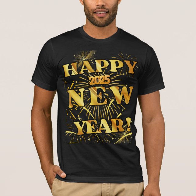 Camiseta Feliz Año Nuevo 2025 (Anverso)