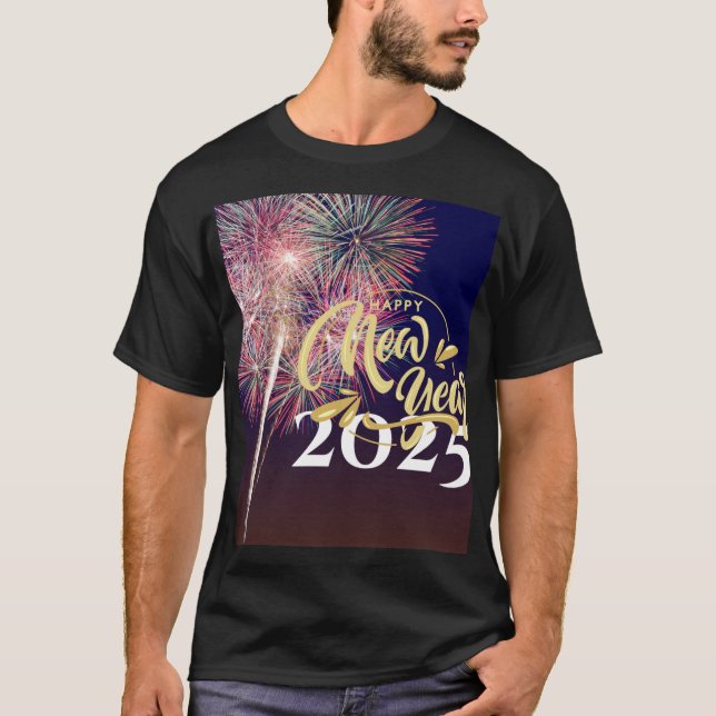 Camiseta "Feliz Año Nuevo 2025" (Anverso)