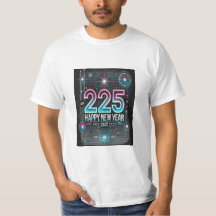 Camiseta Feliz Año Nuevo 2025 Diseño moderno