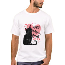 Feliz Año Nuevo 2025 Gracioso Año Nuevo Gato