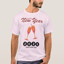 Camiseta "Feliz Año Nuevo 2025 - Vibrante Tee de Tostada de