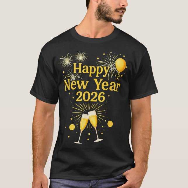 Camiseta Feliz Año Nuevo 2026  (Anverso)