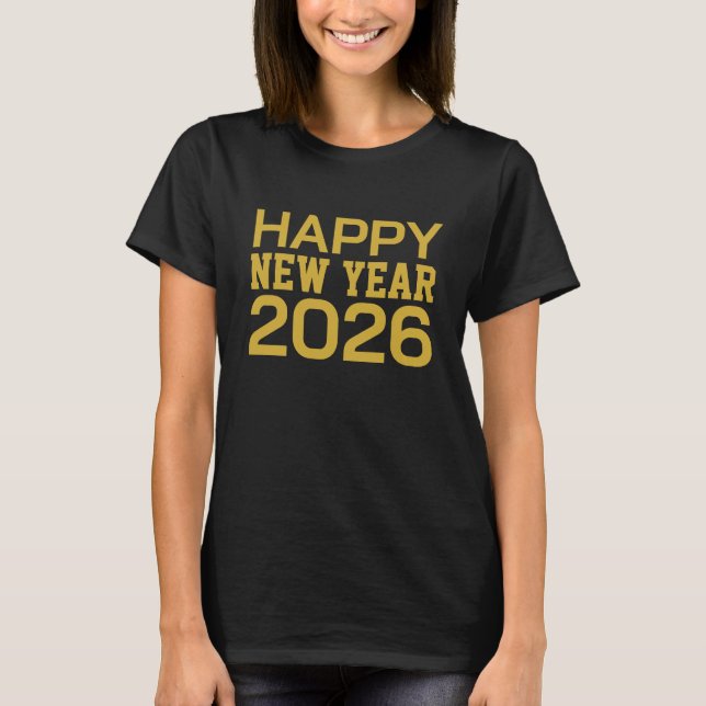 Camiseta Feliz Año Nuevo 2026 (Anverso)