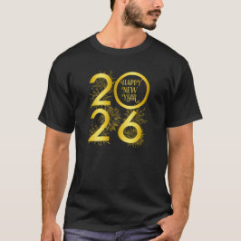 Camiseta Feliz Año Nuevo 2026 Celebración de Fuegos Artific