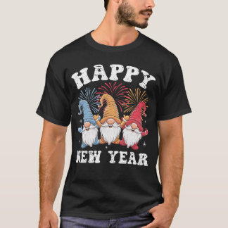 Camiseta Feliz Año Nuevo 2026 Fiesta de la Familia Gnomos A