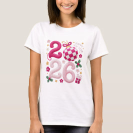 Camiseta Feliz Año Nuevo 2026, Hilo de Ganchillo