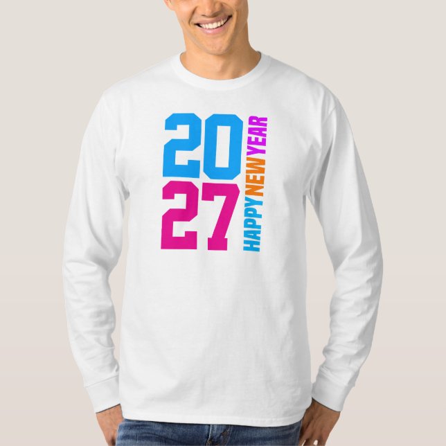 Camiseta Feliz Año Nuevo 2027 (Anverso)