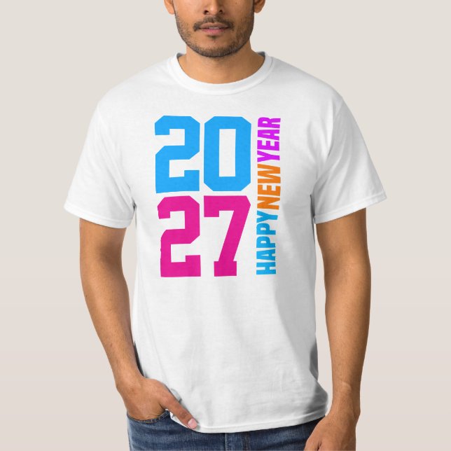 Camiseta Feliz Año Nuevo 2027 (Anverso)