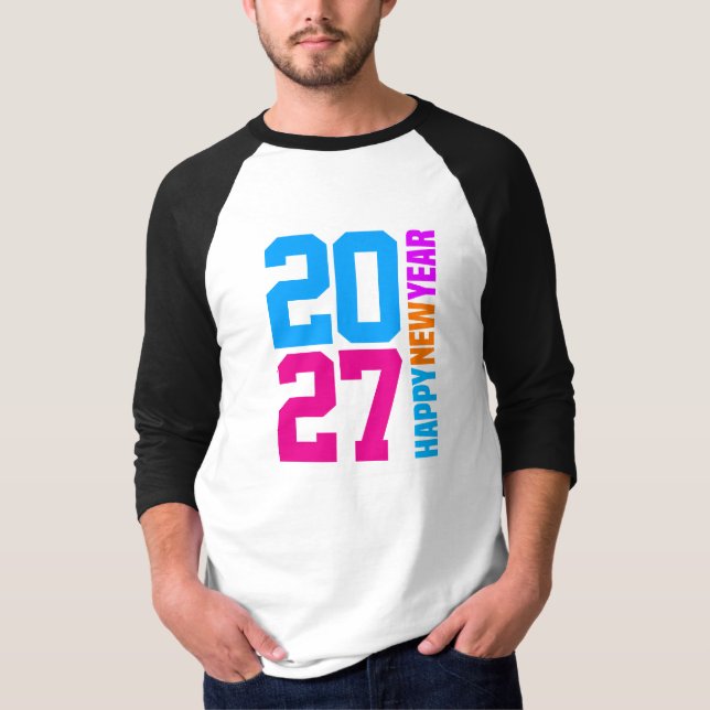 Camiseta Feliz Año Nuevo 2027 (Anverso)