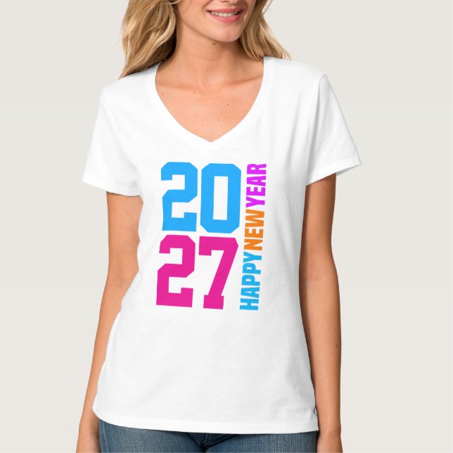Camiseta Feliz Año Nuevo 2027 (Anverso)