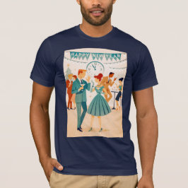 Camiseta Feliz Año Nuevo a mediados de siglo La Danza del M