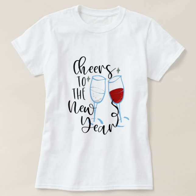 Camiseta Feliz Año Nuevo a Nochevieja (Diseño del anverso)