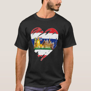 Camiseta Feliz Año Nuevo Amo la bandera de Tailandia Gráfic