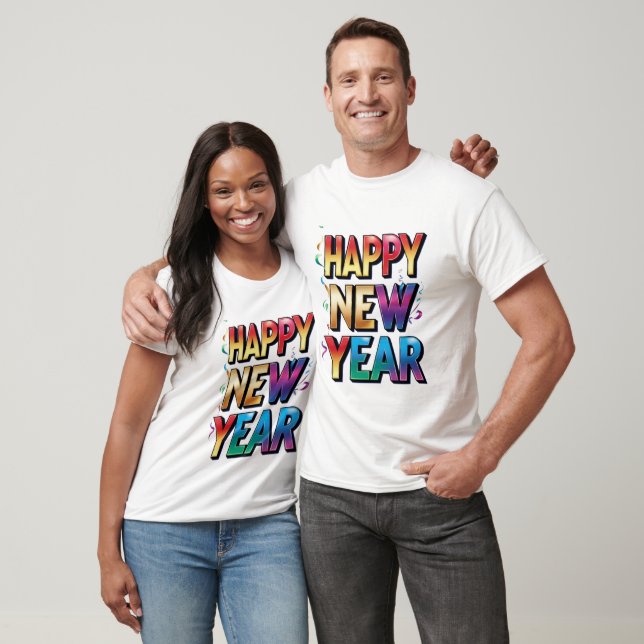 Camiseta Feliz Año Nuevo, celebra con estilo (Unisexo)