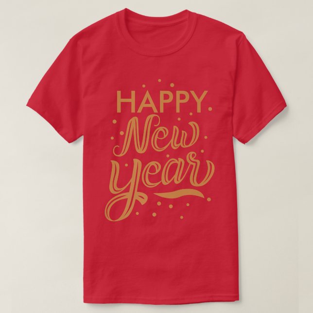 Camiseta Feliz Año Nuevo Celebración Vintage (Diseño del anverso)