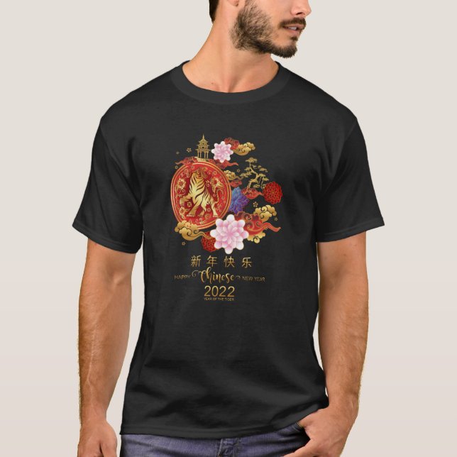 Camiseta Feliz Año Nuevo Chino 2022 disfrazado de tigre zod (Anverso)