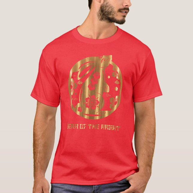 Camiseta Feliz Año Nuevo Chino 2023 Conejo (Anverso)