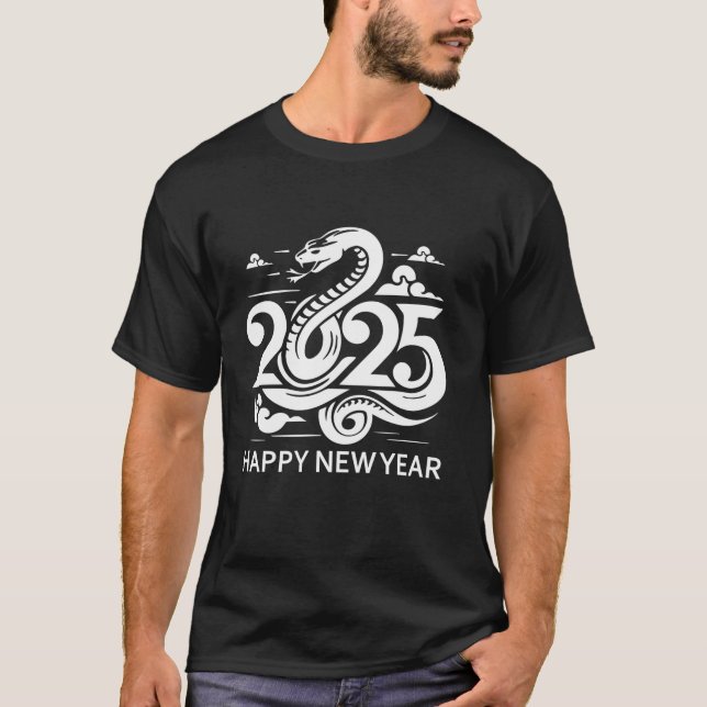 Camiseta Feliz Año Nuevo Chino 2025 Del Horo De La Serpient (Anverso)