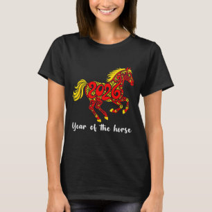 Camiseta Feliz Año Nuevo Chino 2026 Año Del Caballo Horo