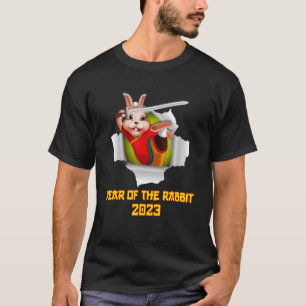 Camiseta Feliz Año Nuevo Chino De Conejo 2023 Año De La Ra
