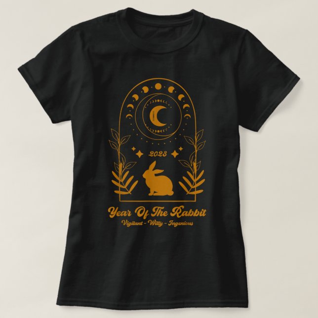 Camiseta Feliz Año Nuevo Chino De Conejo 2023 Hor (Diseño del anverso)