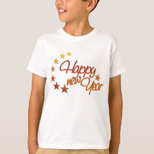 Camiseta Feliz Año Nuevo con estrellas