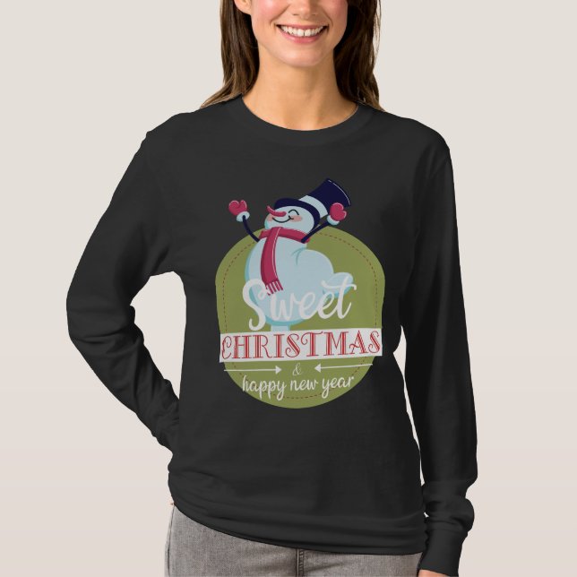 Camiseta Feliz Año Nuevo con Navidades (Anverso)