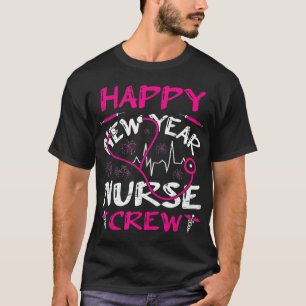 Camiseta Feliz Año Nuevo equipo de enfermeras Stethoscope A