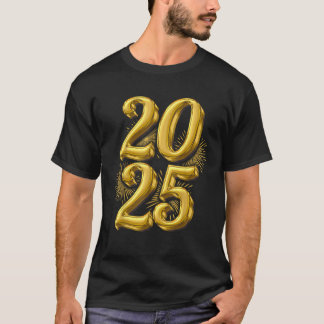 Camiseta Feliz Año Nuevo Fiesta Suministros Familiares 2025