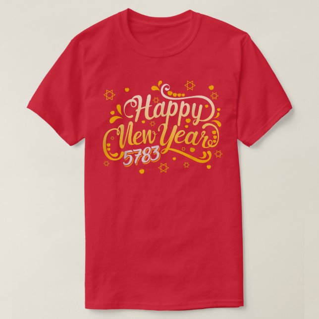 Camiseta Feliz Año Nuevo Judío 5783 Rosh Hashanah 2022 Jewi (Diseño del anverso)