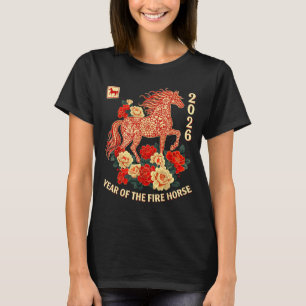 Camiseta Feliz Año Nuevo Lunar Chino Del Caballo 2026 Niño