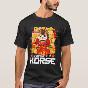 Camiseta Feliz año nuevo lunar chino del caballo 2026 Zod