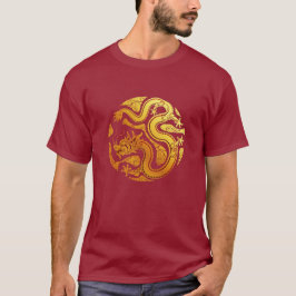 Camiseta Feliz año nuevo lunar chino DRAGON Burgundy Red