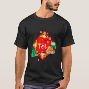 Camiseta Feliz Año Nuevo Lunar Vietnamita Chuc Mung Nam Moi