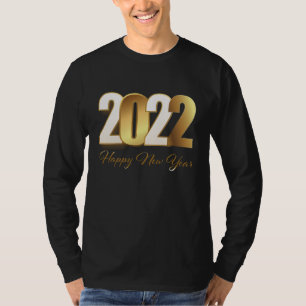 Camiseta Feliz año nuevo- oro