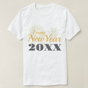Camiseta Feliz Año Nuevo personalizado 