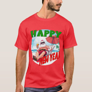 Camiseta Feliz Año Nuevo Santa