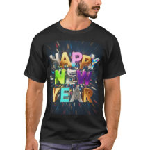 Feliz Año Nuevo Texto Metálico 3D – Celebración Fe
