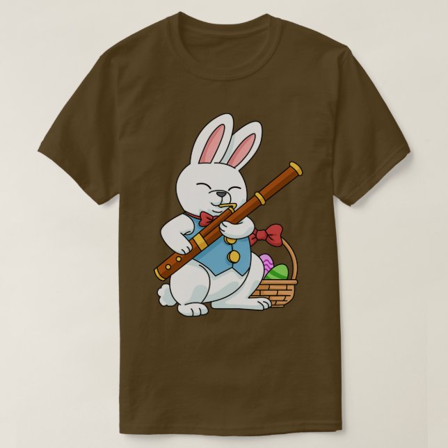 Camiseta Feliz año pasado Bassoon Jazz Music Bunny Bassooni (Diseño del anverso)