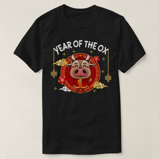 Camiseta Feliz Año Zodiaco Chino del O 2021 (Diseño del anverso)
