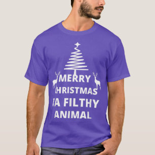 Camiseta Feliz árbol de animales de Navidad asqueroso ya 20