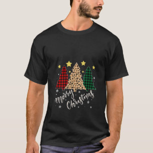 Camiseta Feliz Árbol de Navidad Búfalo Plantado Verde Blanc