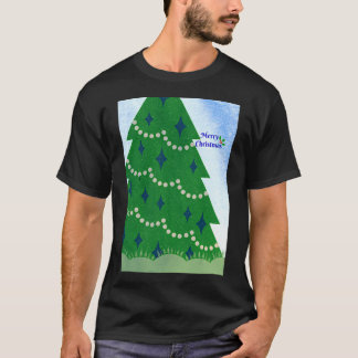Camiseta Feliz Árbol De Navidad Y Holly Con Berries Y Sn