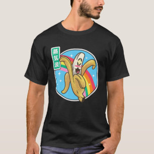 Camiseta Feliz arcoiris bananero al estilo japonés Vaporwa