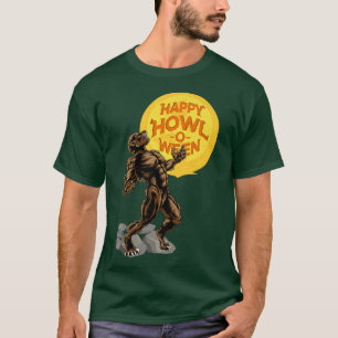 Camiseta Feliz Aúl o entre Halloween werewolf